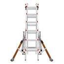 Телескопична алуминиева стълба 4x6 M26 Conquest 2.0 PRO с обезопасителни релси и множество функции.