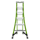 Двураменна стълба от фибростъкло 5+4 стъпала Little Giant TELECOMBO с GROUND CUE, V-bar и двупозиционни пети