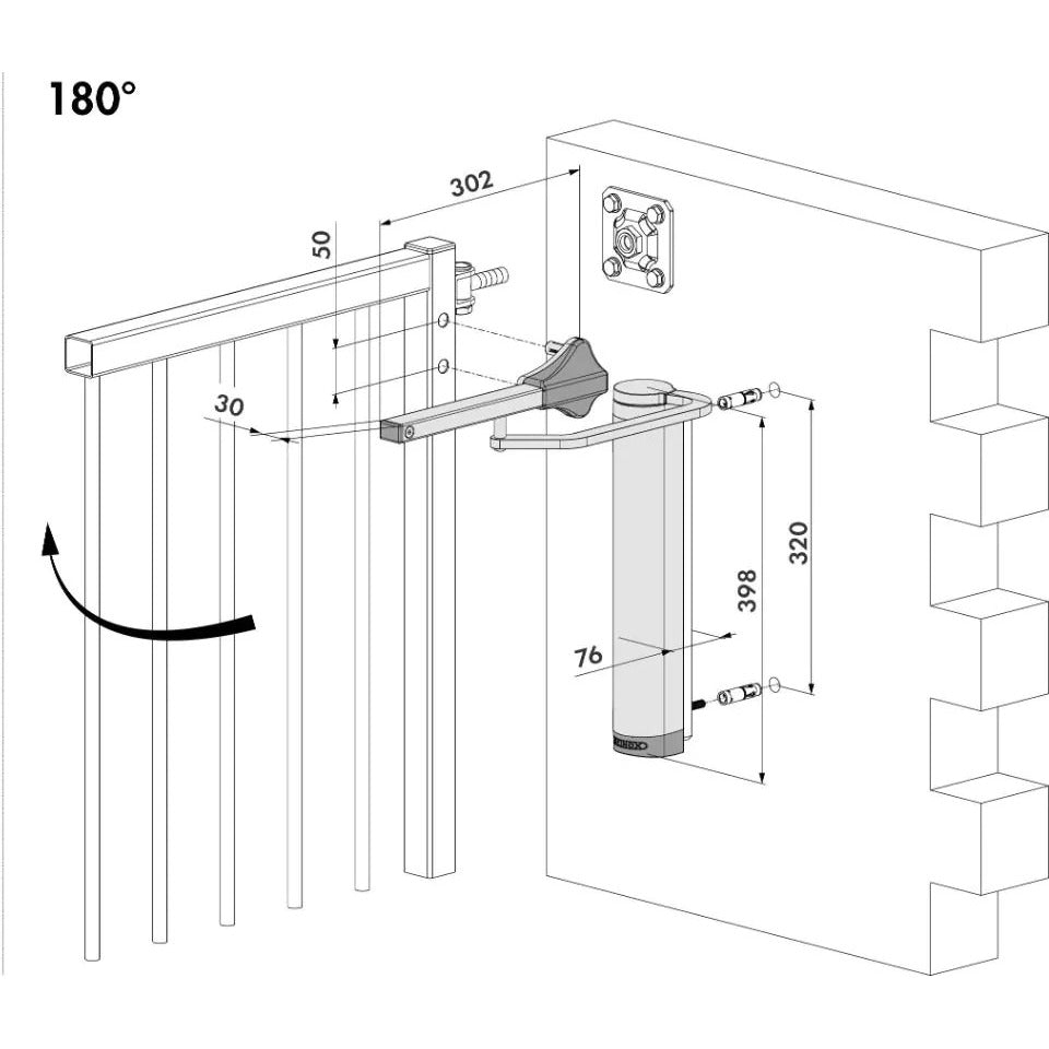 Автомат за затваряне на врати Verticlose 2 Wall Locinox