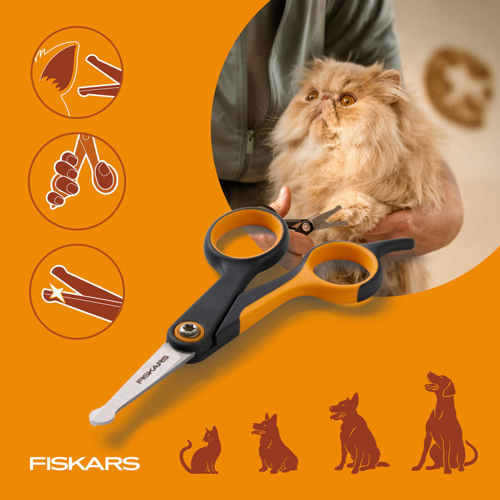 Грууминг ножица Fiskars за прецизно оформяне на козина - Nika.bg