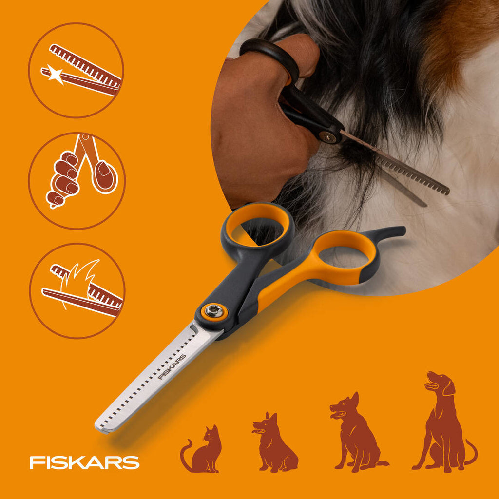 Грууминг ножица Fiskars за филиране на козина - Nika.bg