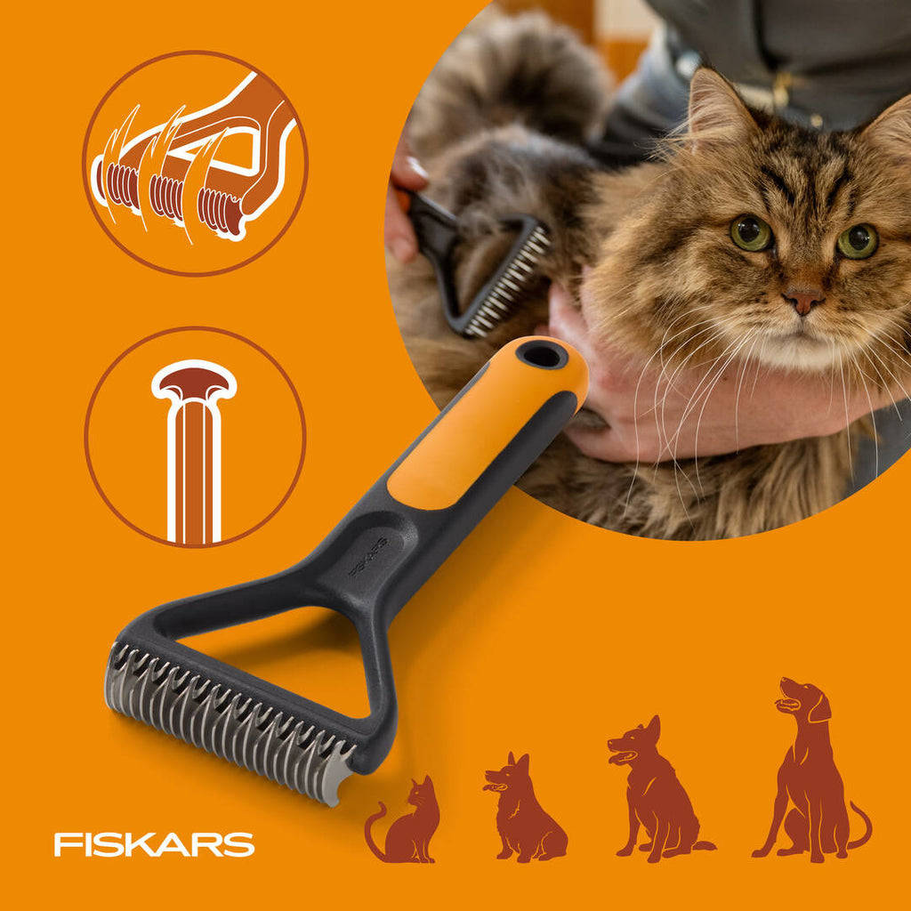 Гребло Fiskars за разресване на сплъстена козина
