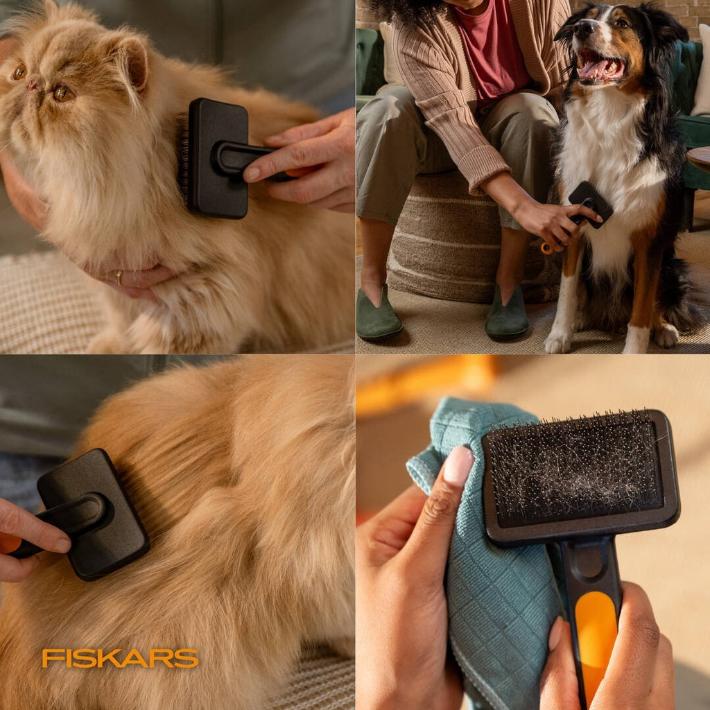 Грууминг четка Fiskars за кучета и котки - Nika.bg