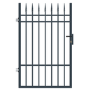 Еднокрила оградна врата PORTLAND с остри връхчета и заключваща система, идеална за стълби и градини.