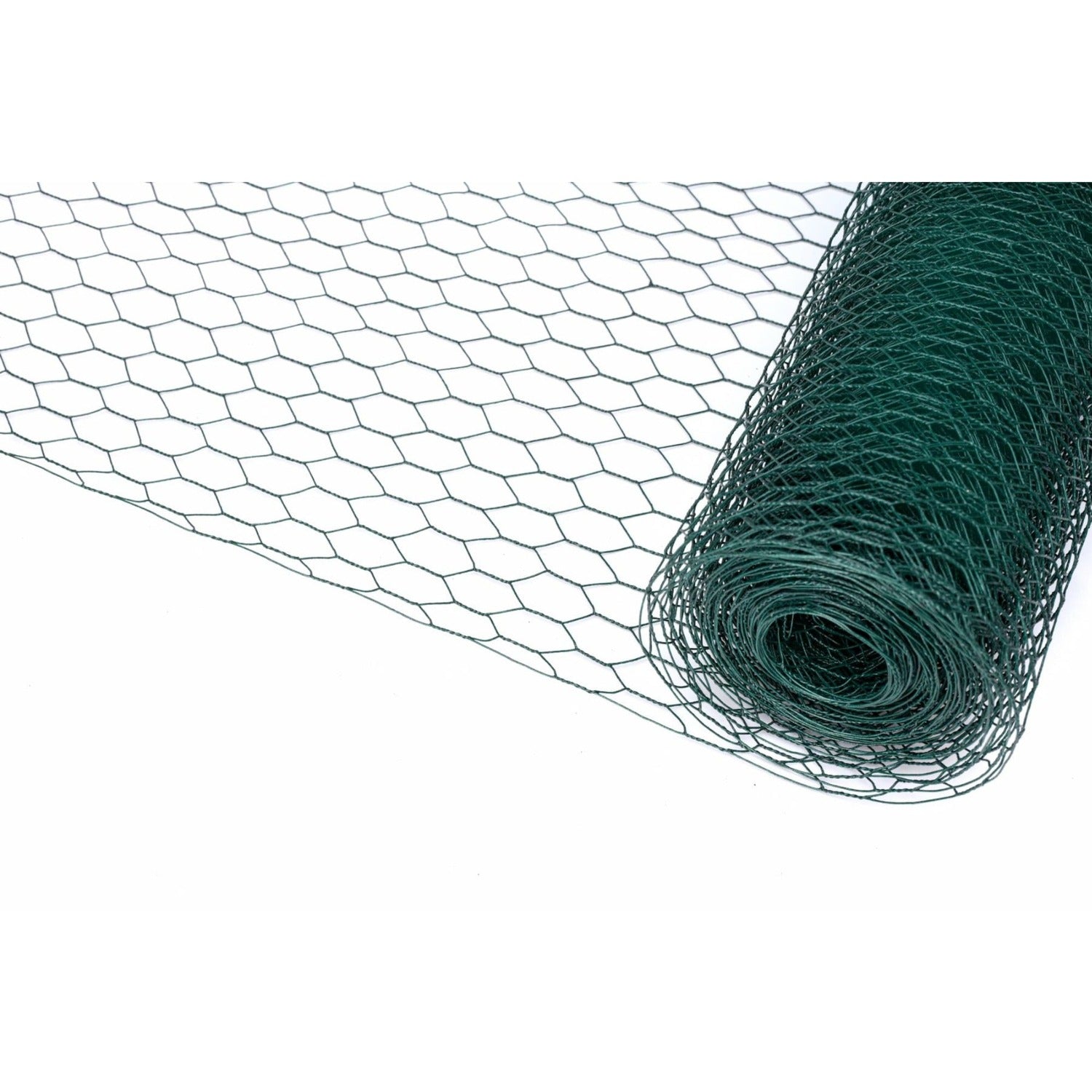 Хексагонална мрежа HOBBY FENCE с PVC покритие, 20 x 20 мм, Ø 1.0 мм, зелен цвят