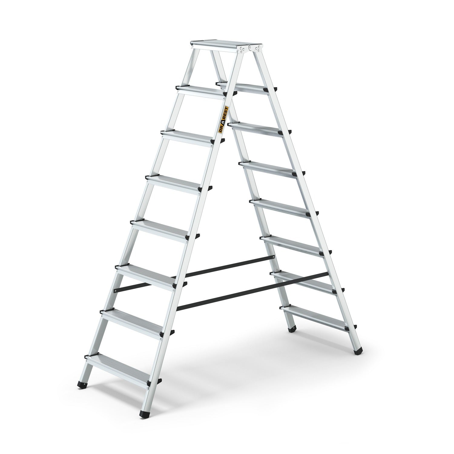 Двустранна алуминиева стълба DRABEST 2x8