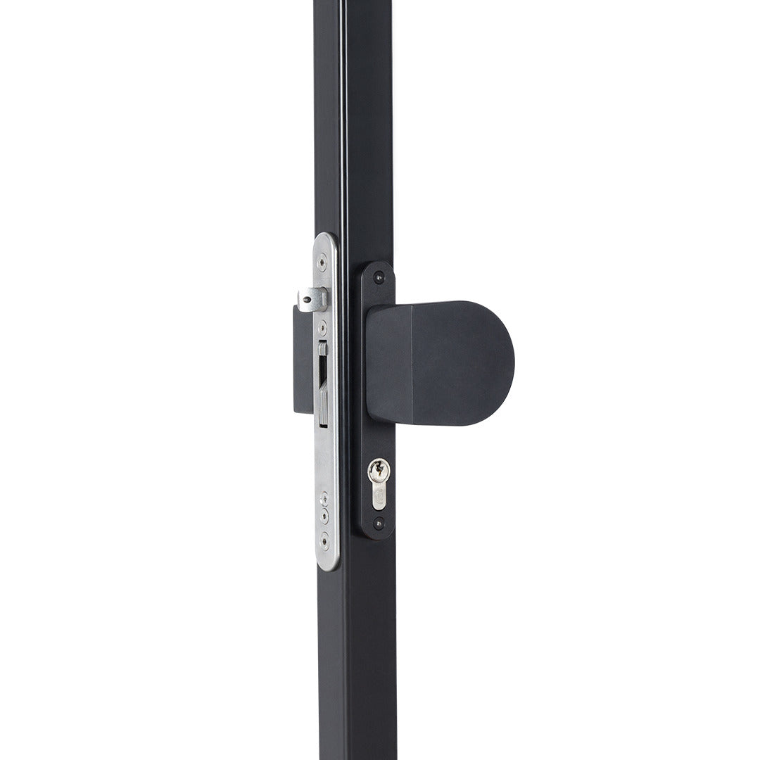Комплект заоблени алуминиеви дръжки 3006HOLD-PAD Locinox едностранно фиксирани с предпазни планки предназначени за брави за вграждане