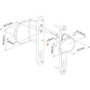 Комплект заоблени алуминиеви дръжки 3006HOLD-PAD Locinox едностранно фиксирани с предпазни планки предназначени за брави за вграждане