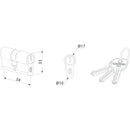 Симетричен секретен патрон 3012 Europrofile Locinox с индивидуално заключване