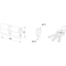 Симетричен секретен патрон 3012 Europrofile Locinox с индивидуално заключване