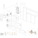 Комплект панти 3DW Locinox с рамо от горещо поцинкована стомана за дървени врати