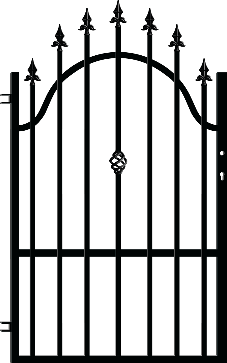 Лява еднокрила оградна врата + панти Polis, 1.50 x 0.90 метра