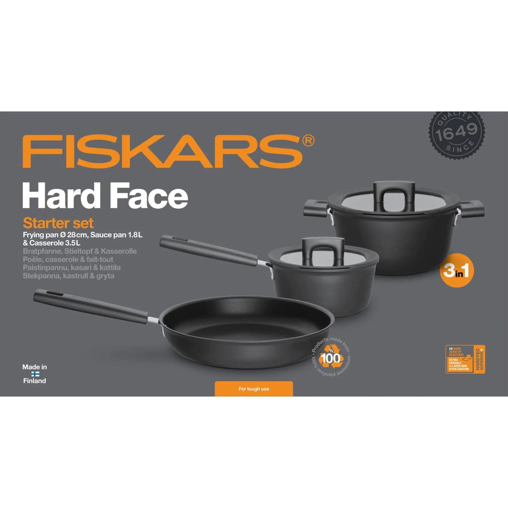 Комплект съдове за готвене Fiskars Hard Face - Nika.bg