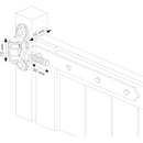 Комплект панти 4DW Locinox с рамо от неръждаема стомана за дървени врати