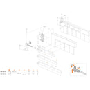 Комплект панти 4DW Locinox с рамо от неръждаема стомана за дървени врати