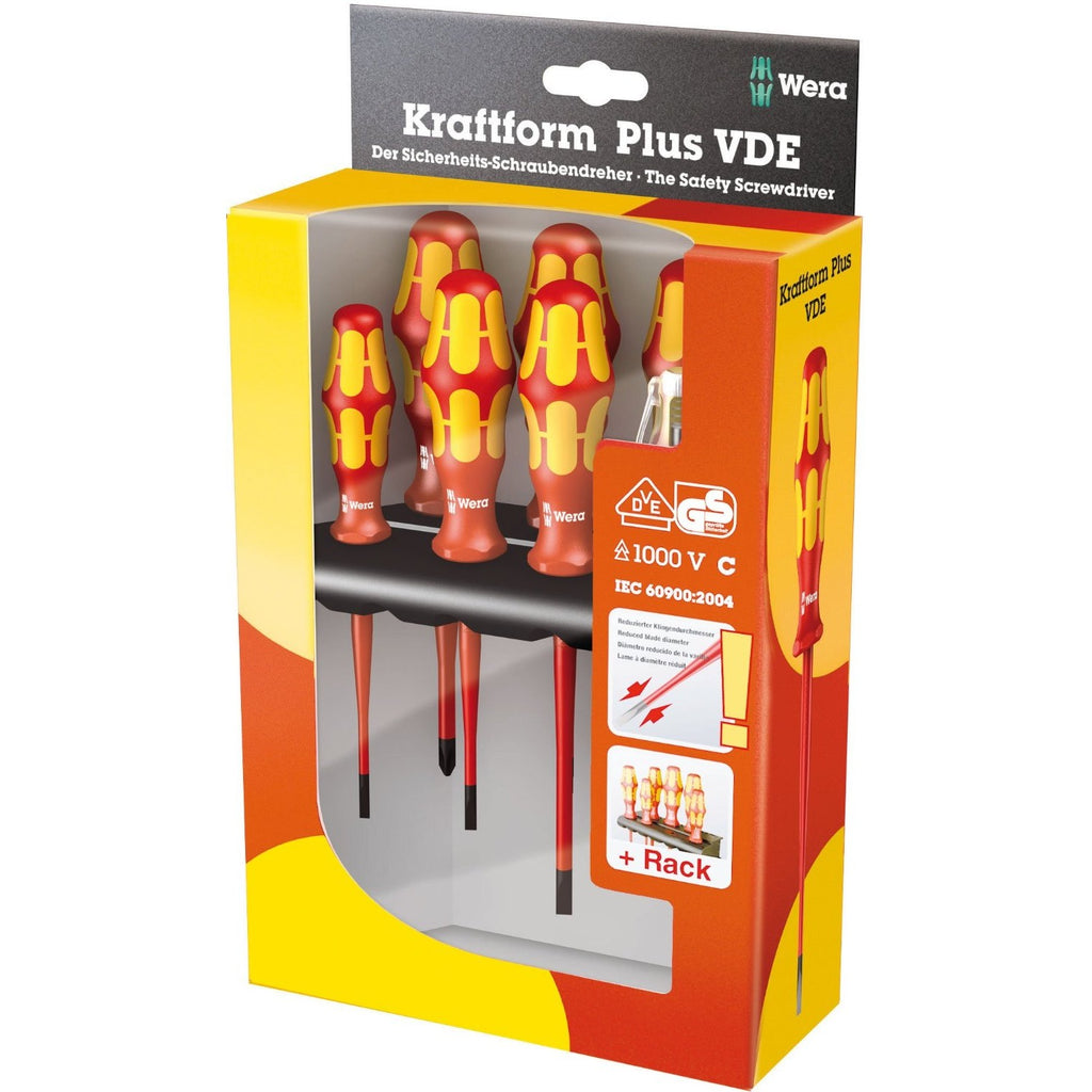 Купи Комплект отвертки WERA Kraftform Plus VDE Slim, iS серия, 7 части за 113.02 лв. само от Nika.bg