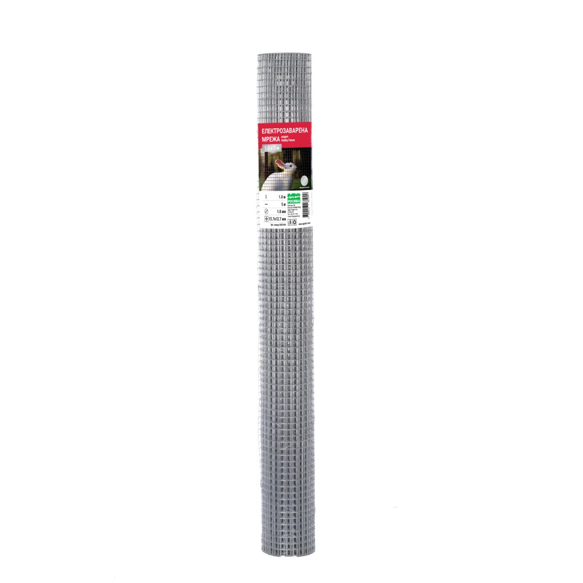 Електрозаварена мрежа HOBBY FENCE, 12.7 x 12.7 мм, ø 1.0 мм., поцинкована