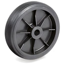 Резервно колело от черна гума, подходящо за статично приложение на равни подове.