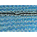 Предпазна мрежа за скеле с черна линия, подходяща за защита от отпадъци при строителни работи.