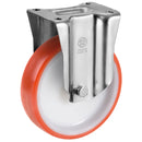 Стационарно колело с полиуретанова гума и полиамидна джанта, произведено в Италия от Tellure Rota.