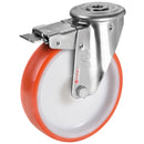 Въртящо колело с отвор и спирачка, произведено в Италия от tellure rota, висококачествени материали.