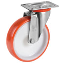 Въртящо колело Ø80мм с полиуретанова гума, полиамидна основа, произведено в Италия от Tellure Rota.