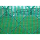 Предпазна мрежа за скеле 3.07 метра, зелена, с мрежеста структура, идеална за защита от отпадъци.