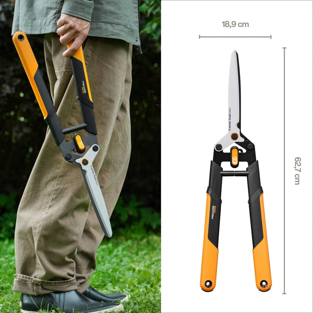 Ножица за храсти и жив плет Fiskars X-series DualAction™ HSX96 - Nika.bg