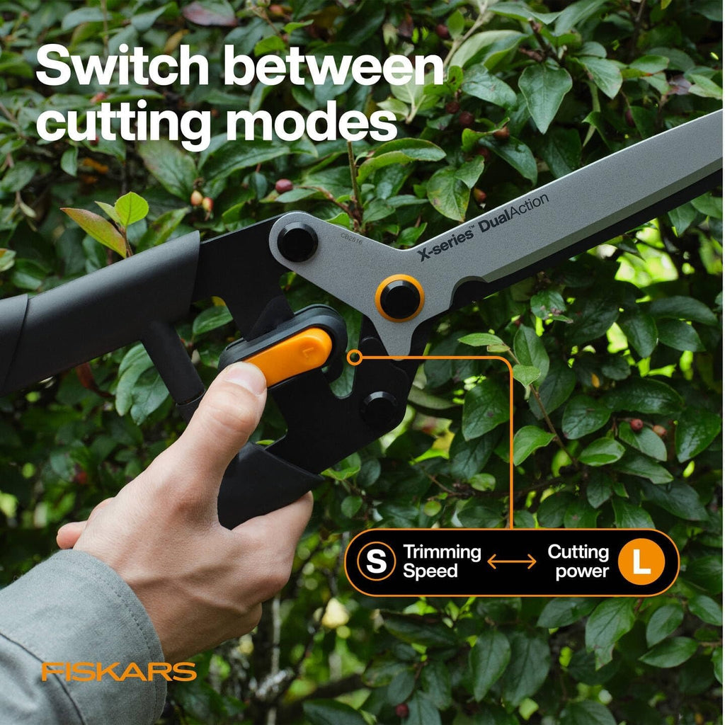 Ножица за храсти и жив плет Fiskars X-series DualAction™ HSX96 - Nika.bg