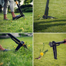 Изкоренител за плевели Xact в действие, удобно премахване на плевели от тревата.