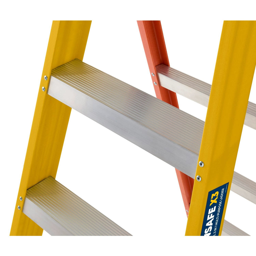Многофункционална комбинирана стълба от фибростъкло 3 в 1 Werner Lean Safe X3