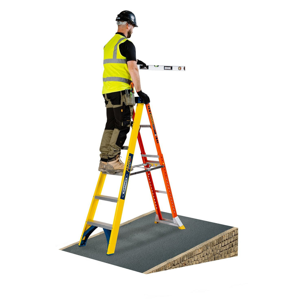 Многофункционална стълба от фибростъкло Werner AdjustaStep PRO 6