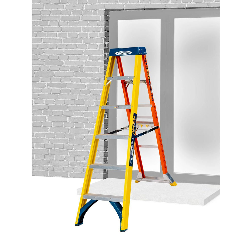 Многофункционална стълба от фибростъкло Werner AdjustaStep PRO 6