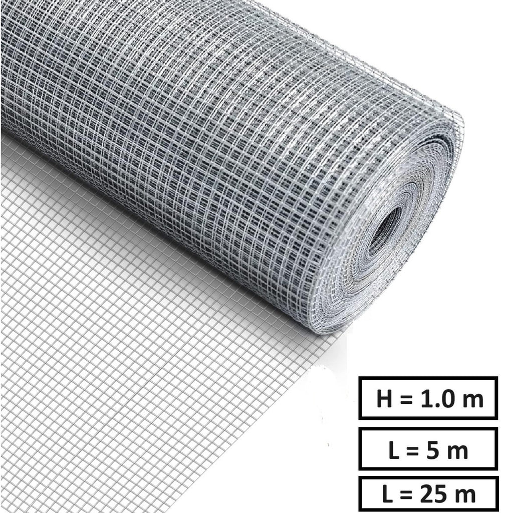 Електрозаварена мрежа HOBBY FENCE, 19 x 19 мм., ø 1.0 мм., поцинкована - Nika.bg