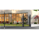 Еднокрила оградна врата RODOS с елегантен дизайн и здрава конструкция, идеална за монтаж на квадратни стълбове.