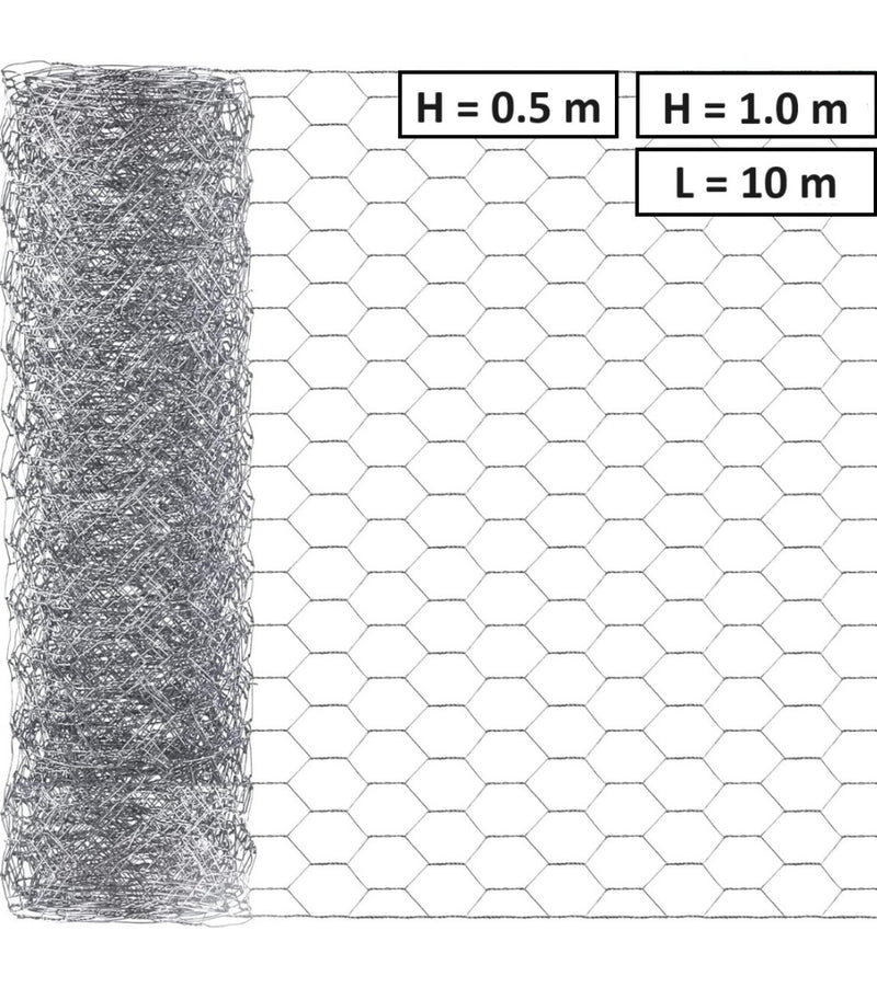 Хексагонална мрежа HOBBY FENCE, 25 x 25 мм., ∅ 0.8 мм., поцинкована
