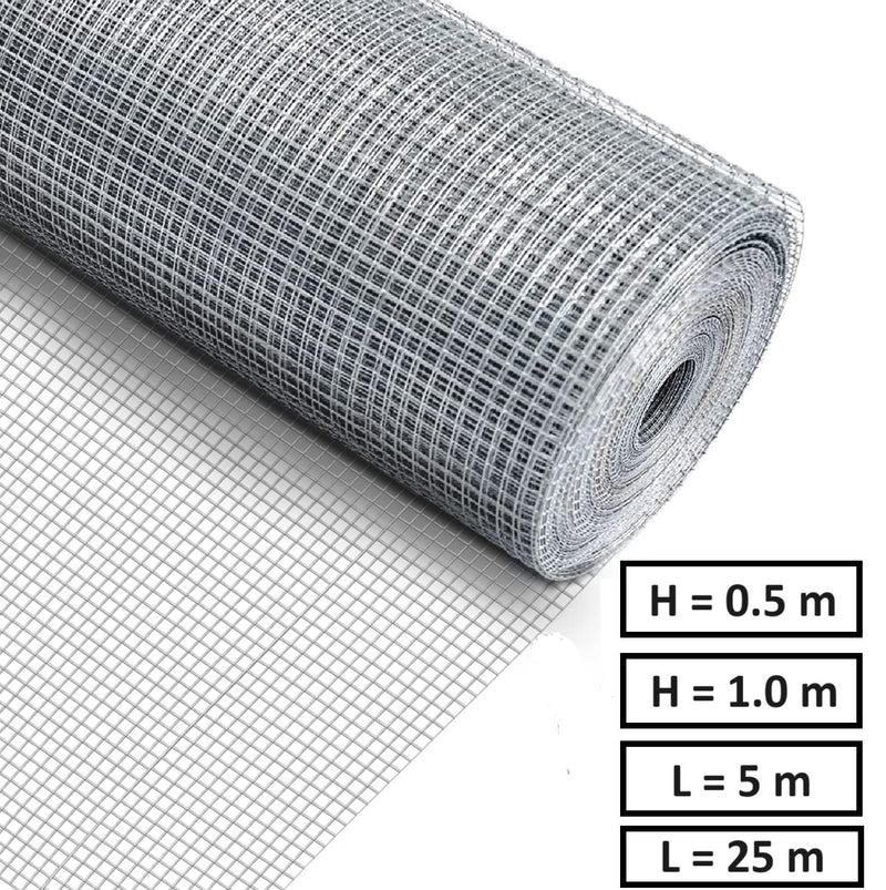 Електрозаварена мрежа HOBBY FENCE, 6.3 x 6.3 мм., ø 0.55 мм., поцинкована