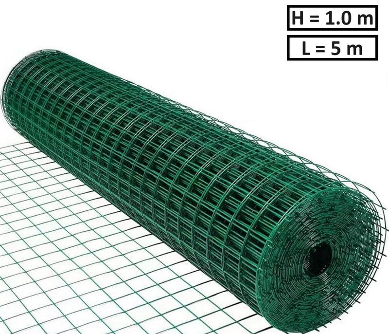 Електрозаварена мрежа HOBBY FENCE с PVC покритие, 19 x 19 мм, ø 0.9 мм, зелен цвят