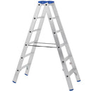 Двустранна алуминиева стълба STS 2x6, идеална за домашни и строителни дейности.