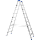 Двустранна алуминиева стълба STS 2x9, подходяща за строителни дейности и домашни ремонти.