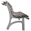 Дървена парковка пейка със стилен дизайн и плавни линии, идеална за модерни пространства.