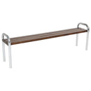 Метална пейка с дървена седалка, компактна и удобна за вътрешни пространства. Размери 180 x 38 x 56 см.