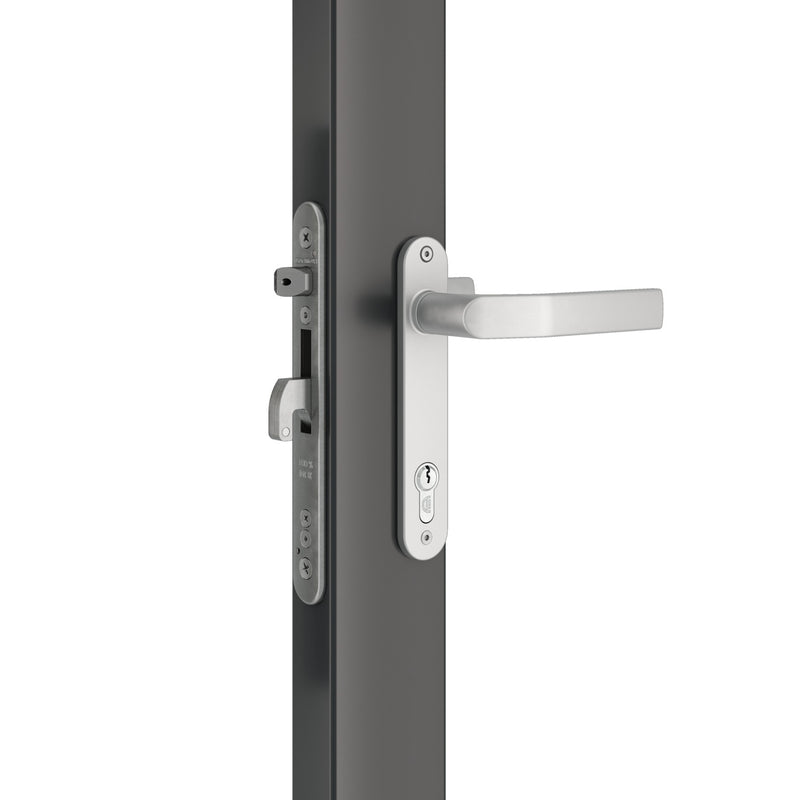 Брава за вграждане Eightylock Locinox за профил с минимална ширина 80 мм.