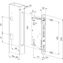 Брава за вграждане Eightylock Locinox за профил с минимална ширина 80 мм.