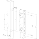 Окомплектована брава за вграждане Fiftylock с дръжки 3006J-H, планка, патрон и насрещник SFKU Locinox