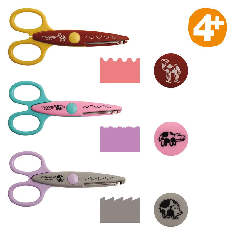 Детски декоративни ножици Fiskars Kidzors™, 3 броя