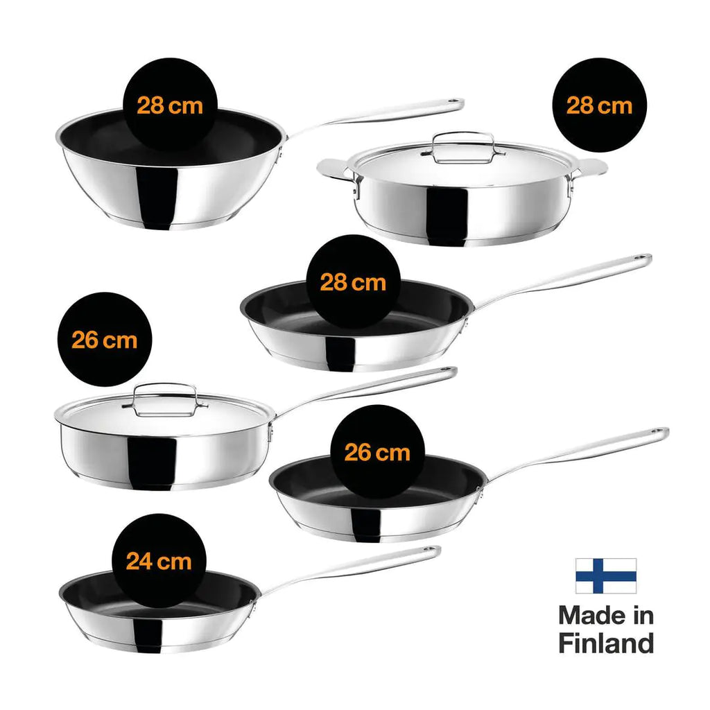 Уок тиган Fiskars All Steel с незалепващо керамично покритие, 28 cm - Nika.bg