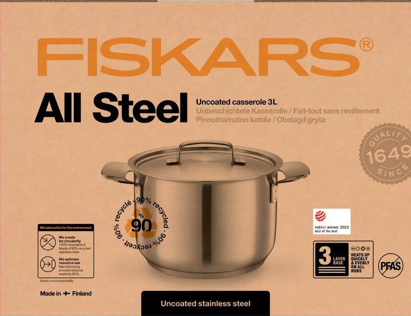 Тенджера Fiskars All Steel, 3.0 l