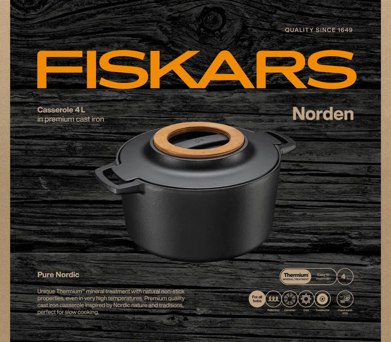 Чугунен съд за печене Fiskars Norden, 4L