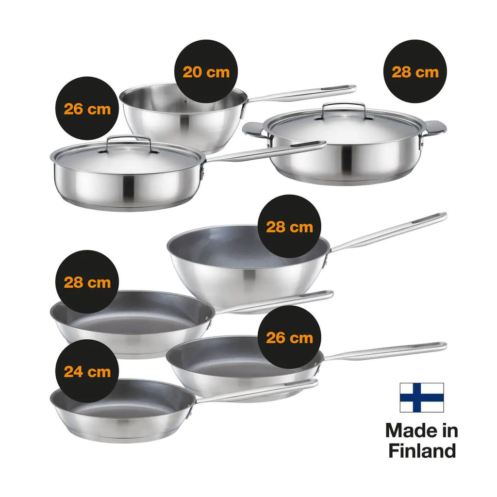 Уок тиган Fiskars All Steel с незалепващо керамично покритие, 28cm - Nika.bg